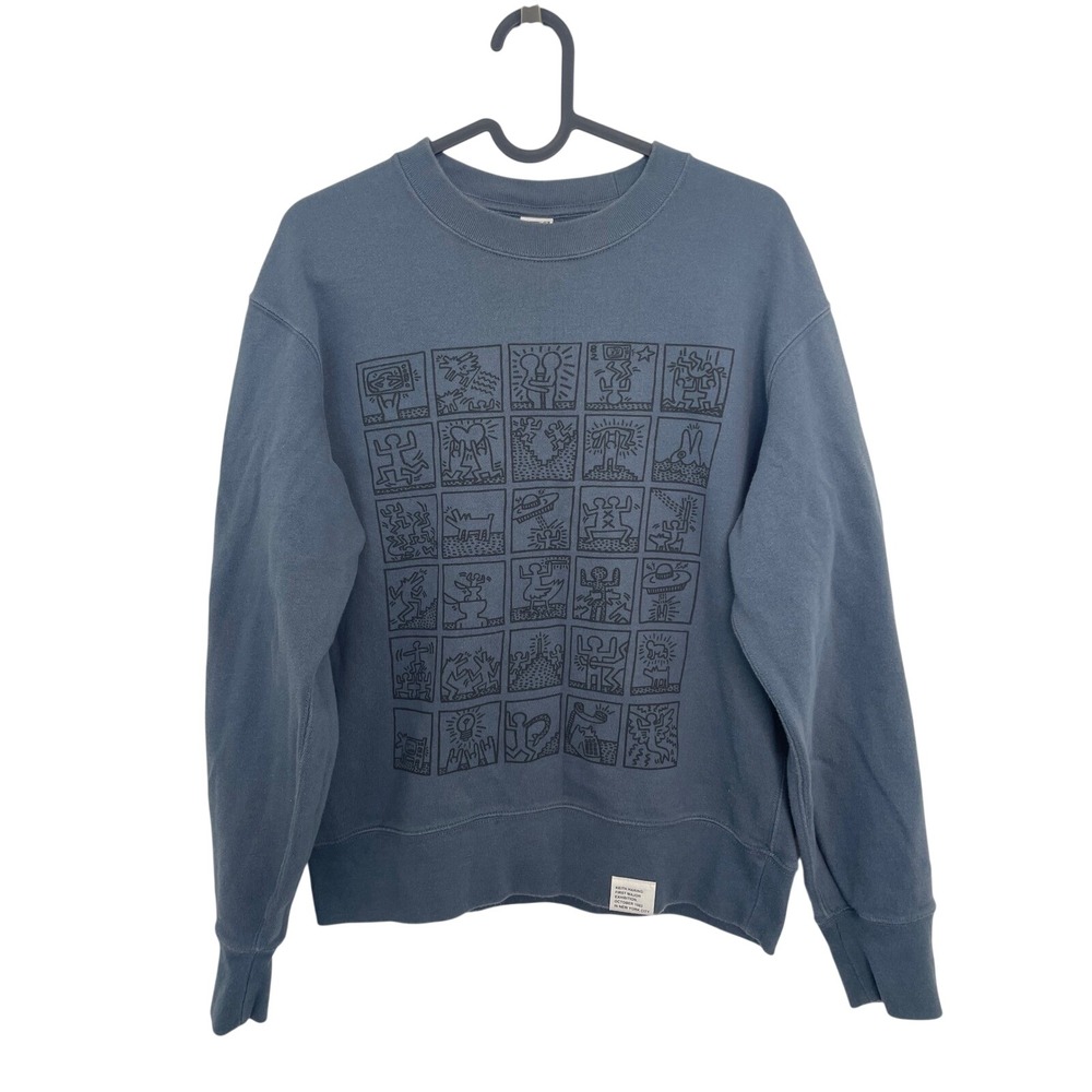 Uniqlo Keith Haring UT Sweatshirt First Exhibition Blue Small
